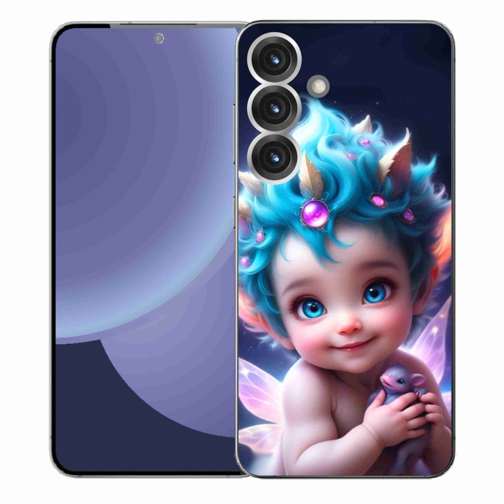 Gelový kryt mmCase na Samsung Galaxy S25+ - dítě s motýlími křídly