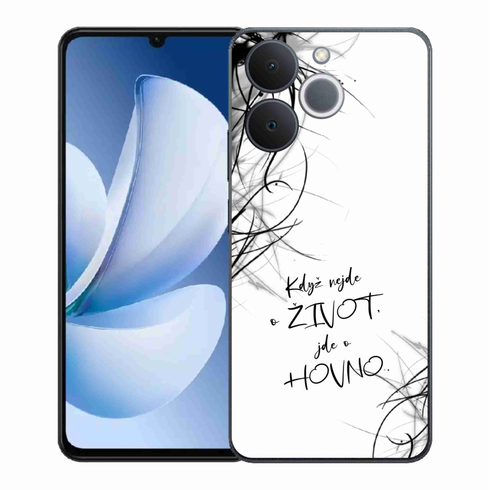 Gelový kryt mmCase na Realme Note 70T - vtipný text 16 bílé pozadí