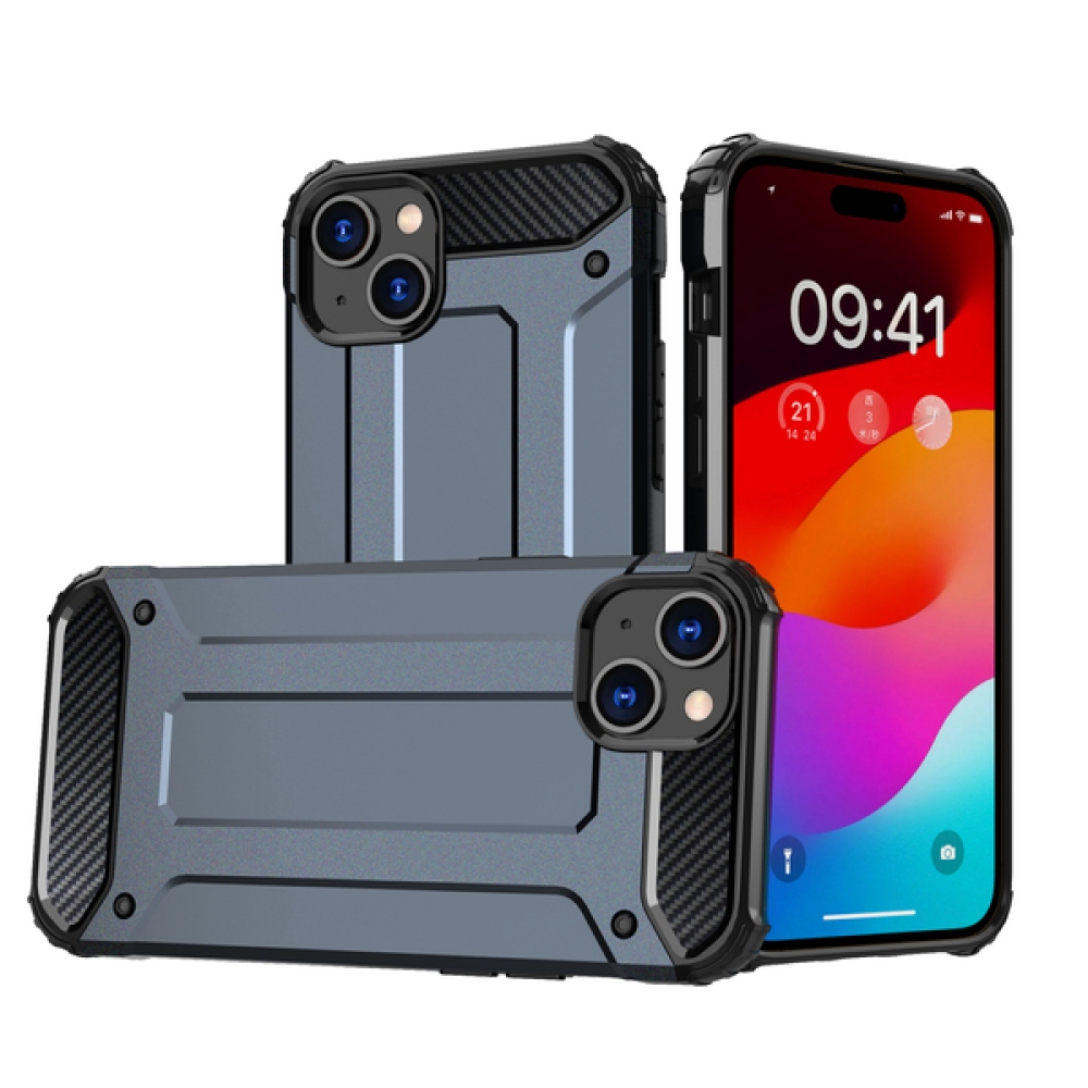 Armor odolný hybridní kryt na iPhone 15 - modrý