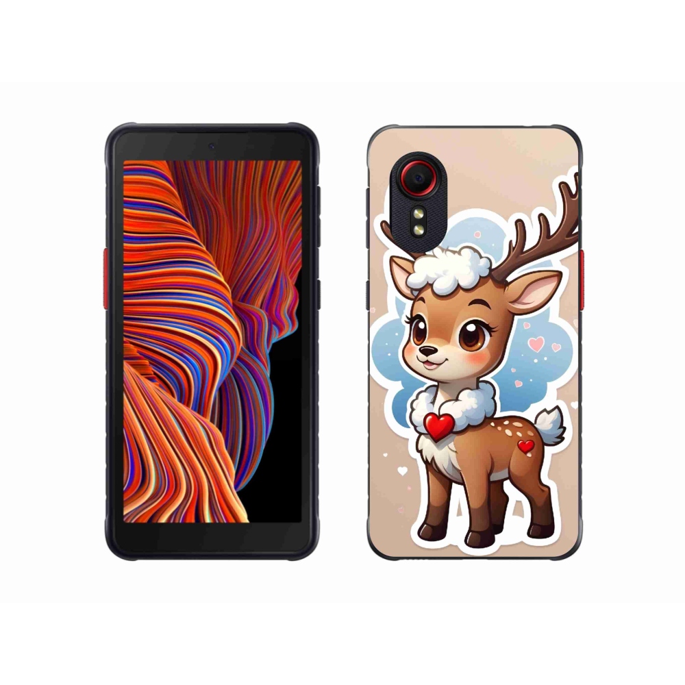 Gelový kryt mmCase na Samsung Galaxy Xcover 5 - kreslený sob