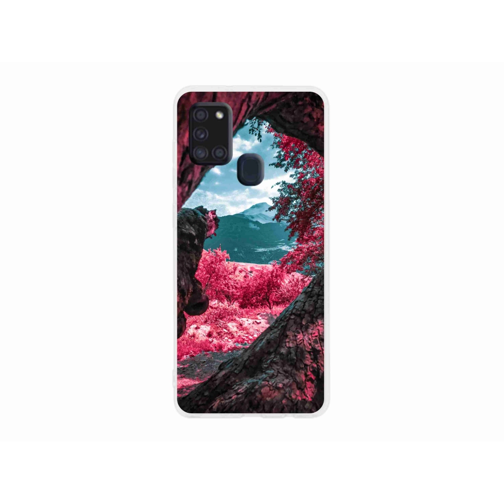 Gelový kryt mmCase na Samsung Galaxy A21s - výhled na hory