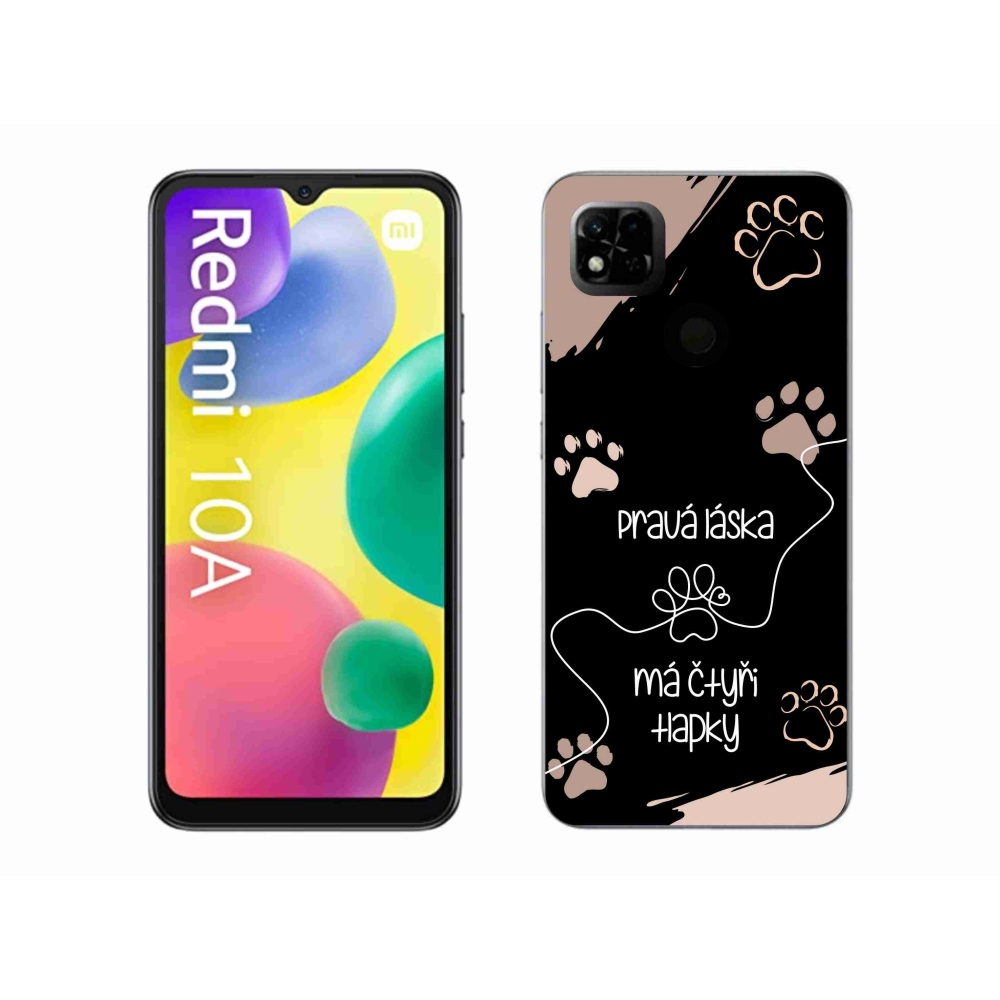 Gelový kryt mmCase na Xiaomi Redmi 10A - psí motiv 1 černé pozadí