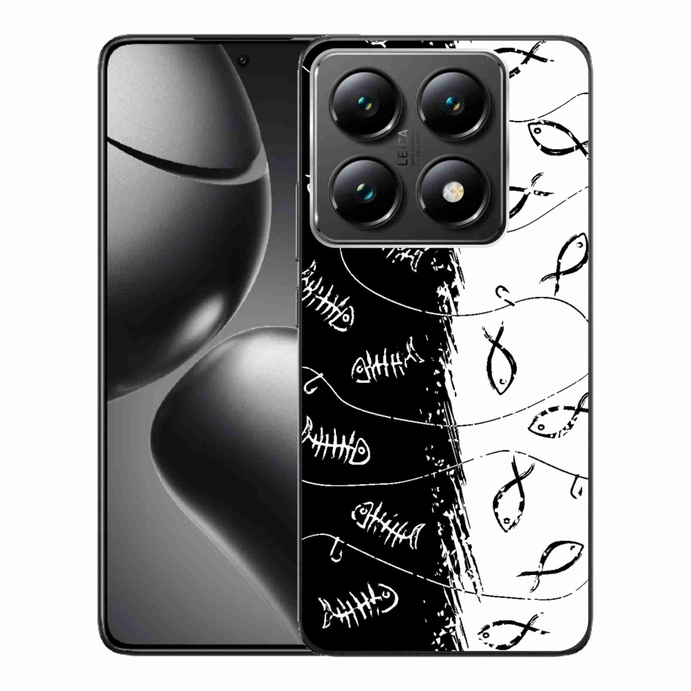 Gelový kryt mmCase na Xiaomi 14T Pro - kostry a rybky