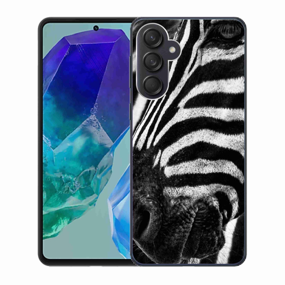 Gelový kryt mmCase na Samsung Galaxy M55 5G - zebra