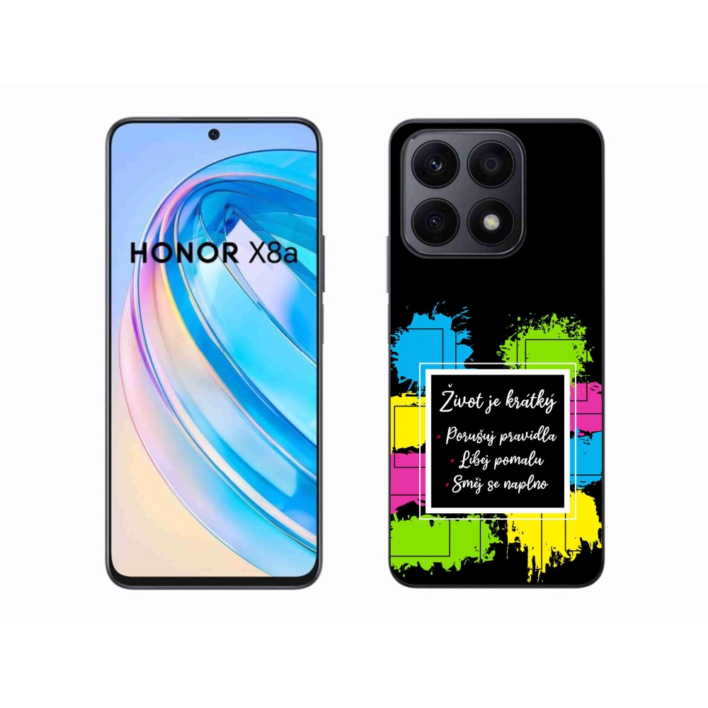 Gelový kryt mmCase na Honor X8a - citát 5 černé pozadí