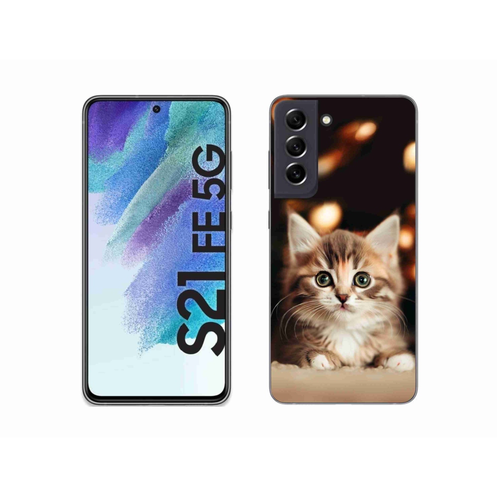 Gelový kryt mmCase na Samsung Galaxy S21 FE 5G - roztomilé kotě 2