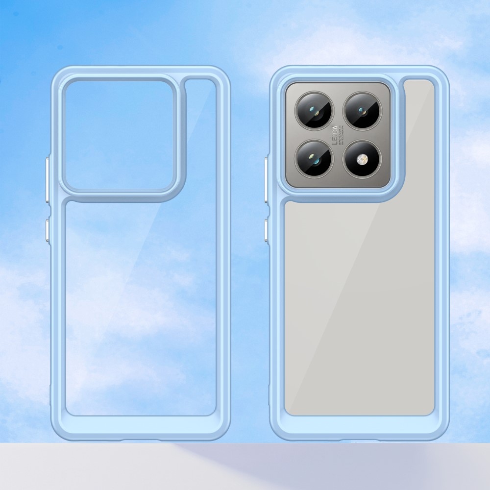 Gelový obal s pevnými zády na Xiaomi 14T/14T Pro - modrý