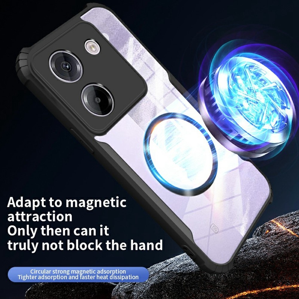 Rein odolný kryt s podporou MagSafe na Xiaomi Poco M7 Pro 5G - černý