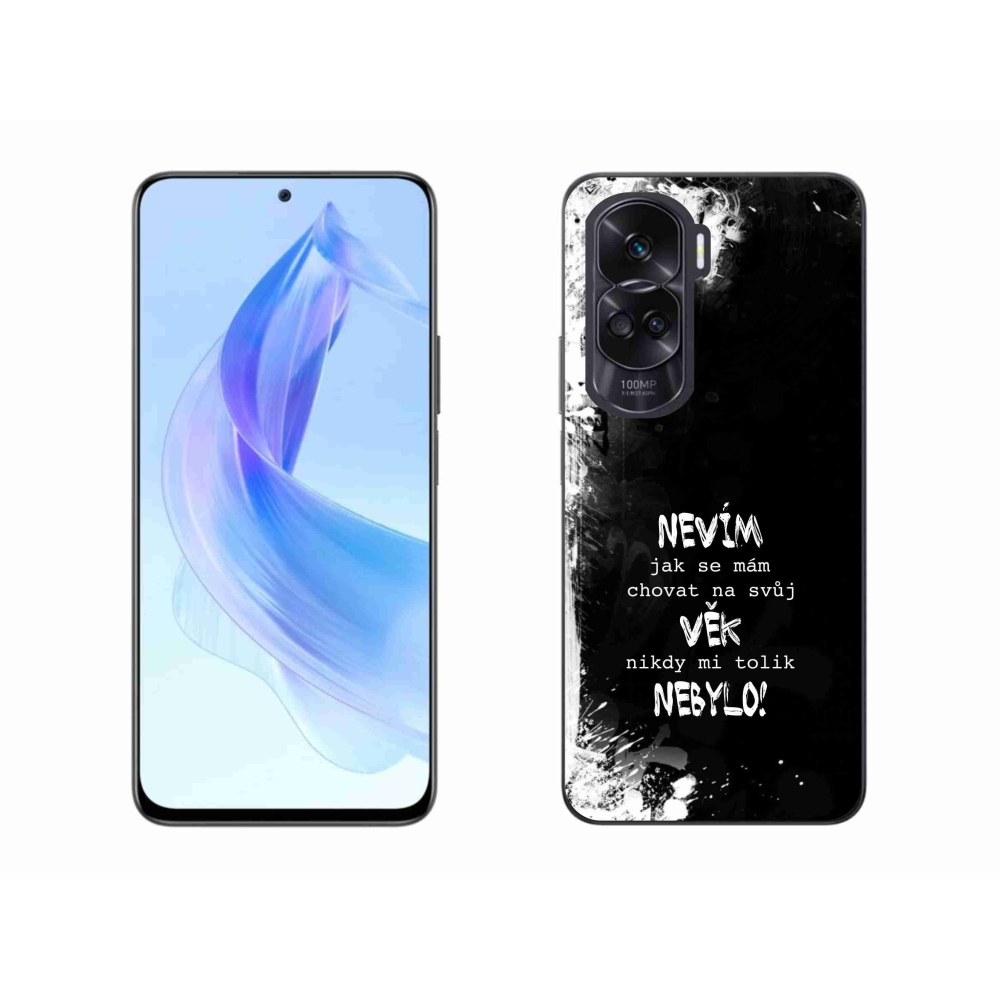 Gelový kryt mmCase na Honor 90 Lite - vtipný text 14 černé pozadí