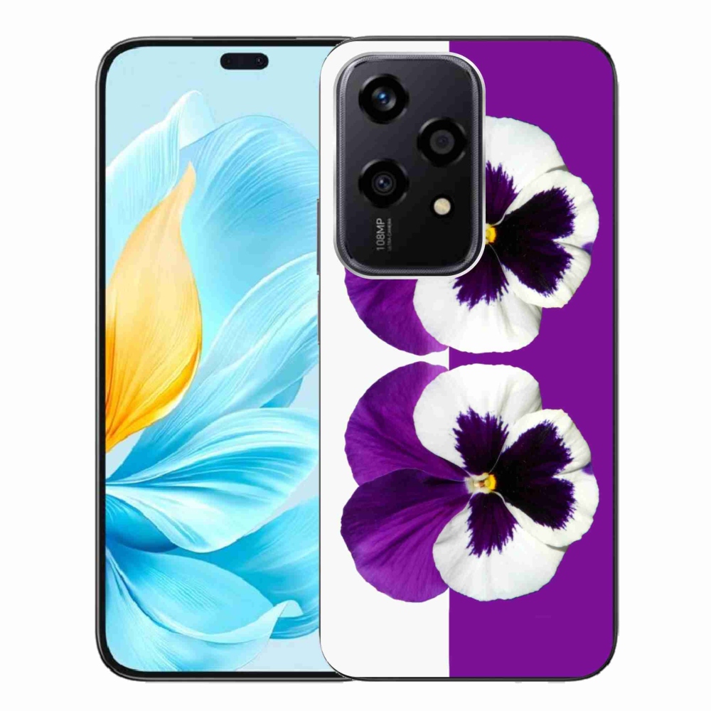 Gelový kryt mmCase na Honor 200 Lite 5G - fialovobílý květ