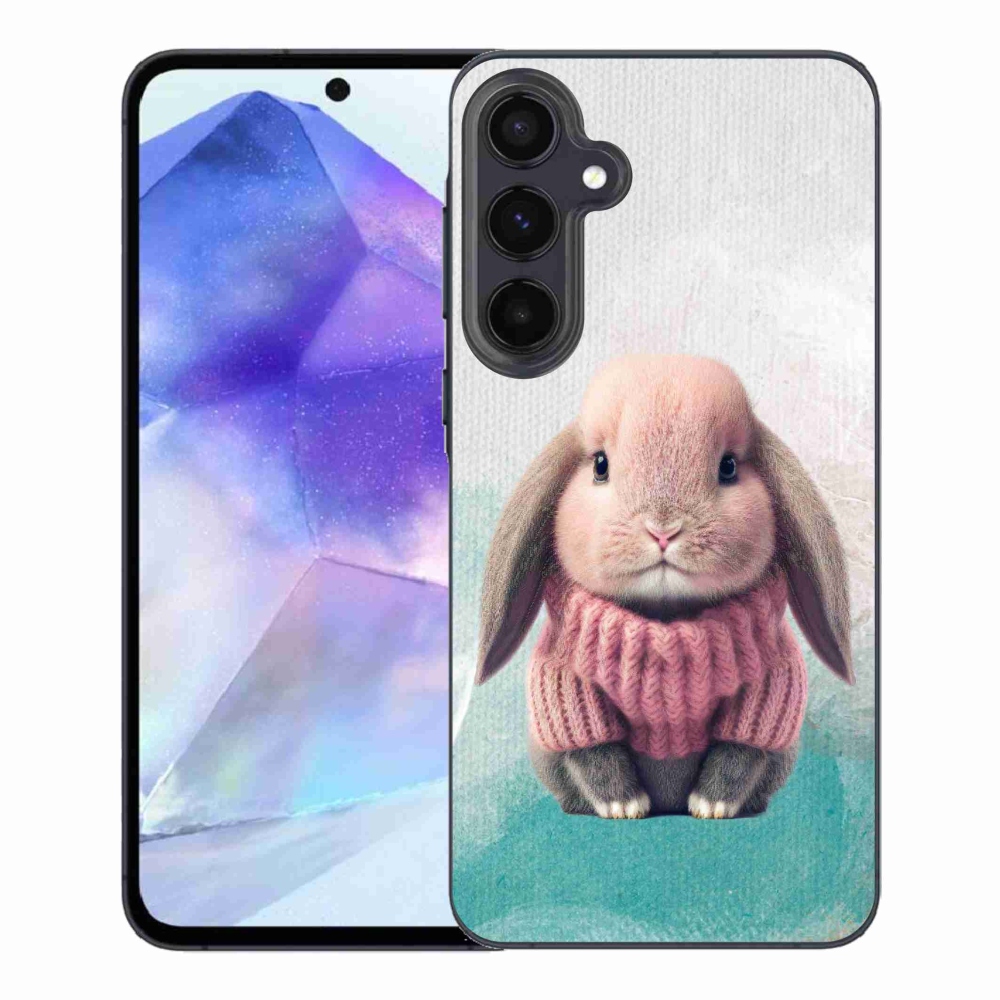 Gelový kryt mmCase na Samsung Galaxy A55 5G - králíček ve svetru