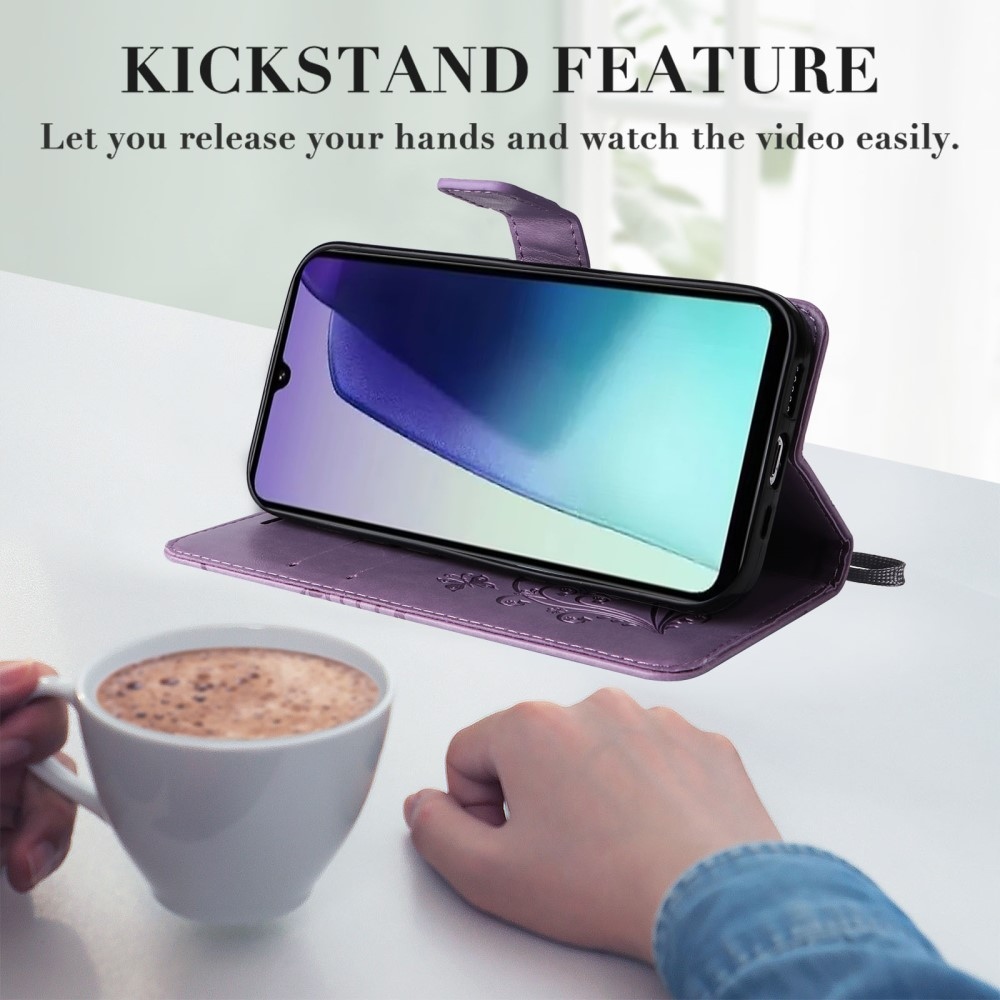 Big Butterfly knížkové pouzdro na Xiaomi Redmi 14C/Poco C75 - fialové