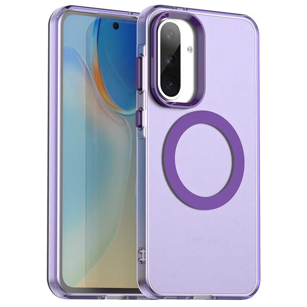 Candy gelový obal s MagSafe na Samsung Galaxy A36 5G/A56 5G - fialový