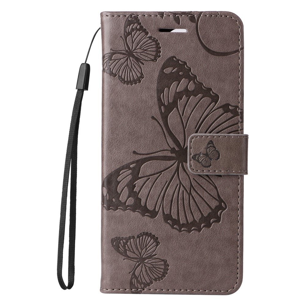 Big Butterfly knížkové pouzdro na Huawei Nova Y61 - šedé