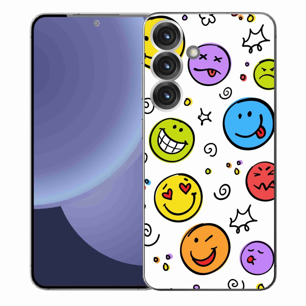 Gelový kryt mmCase na Samsung Galaxy S25+ - smajlíci