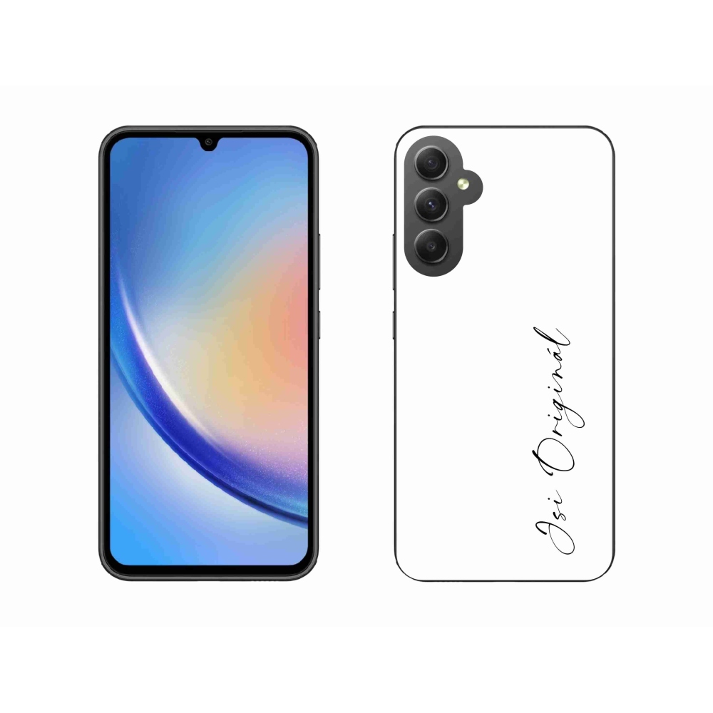 Gelový kryt mmCase na Samsung Galaxy A34 5G - jsi originál bílé pozadí