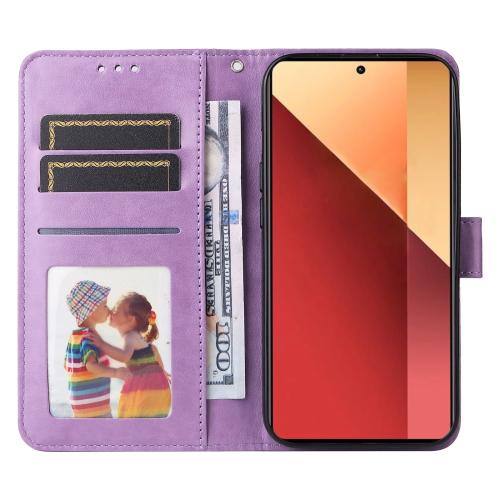 Sunflower knížkové pouzdro na Xiaomi Redmi Note 14S/Note 13 Pro 4G/Poco M6 Pro - fialové