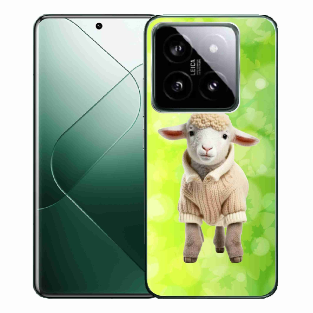 Gelový kryt mmCase na Xiaomi 14 Pro - jehně ve svetru