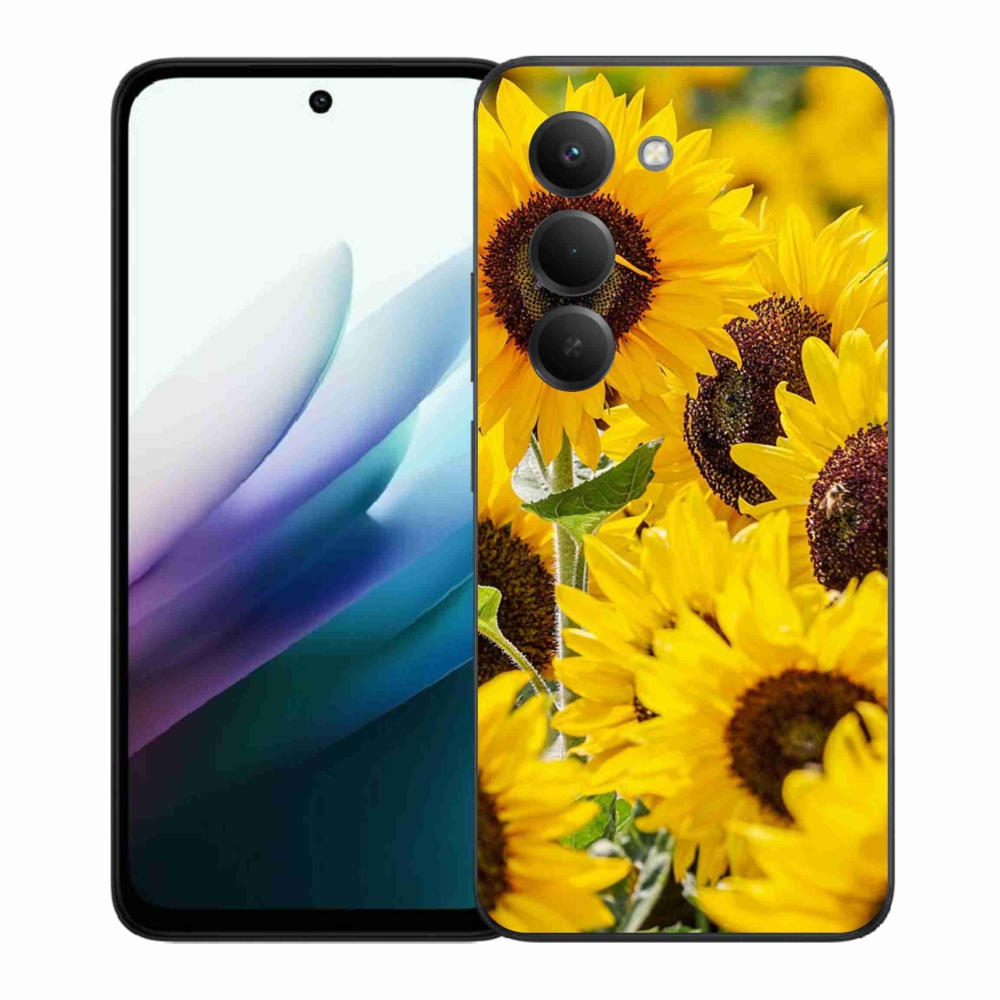 Gelový kryt mmCase na Xiaomi Redmi 15 4G/5G (171mm) - slunečnice