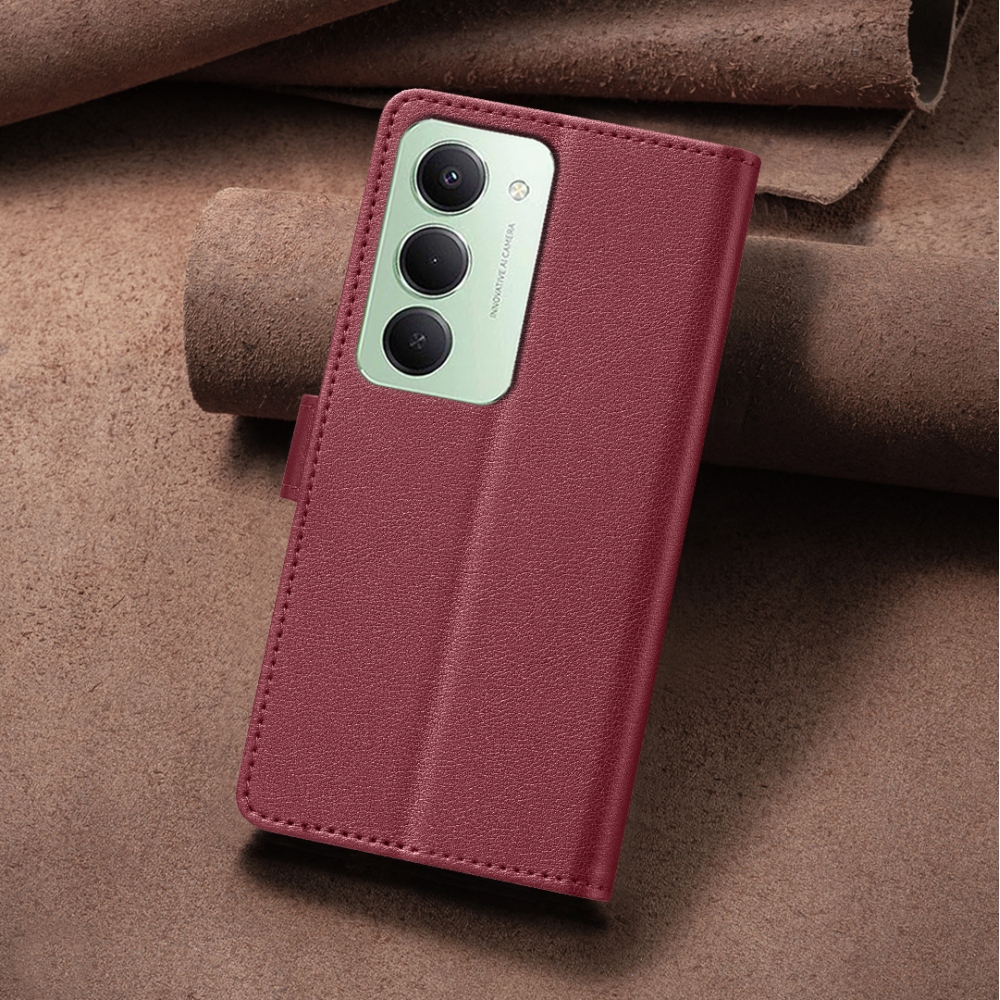 BINFEN knížkové pouzdro na Xiaomi Redmi 15 5G (169mm) - červené