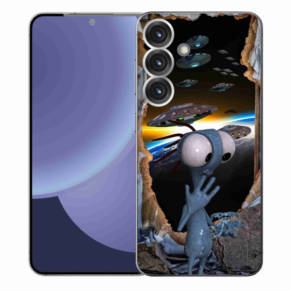 Gelový kryt mmCase na Samsung Galaxy S25+ - mimozemšťan