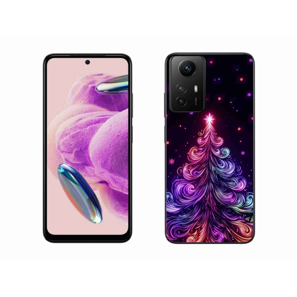 Gelový kryt mmCase na Xiaomi Redmi Note 12S - neonový vánoční stromek 1