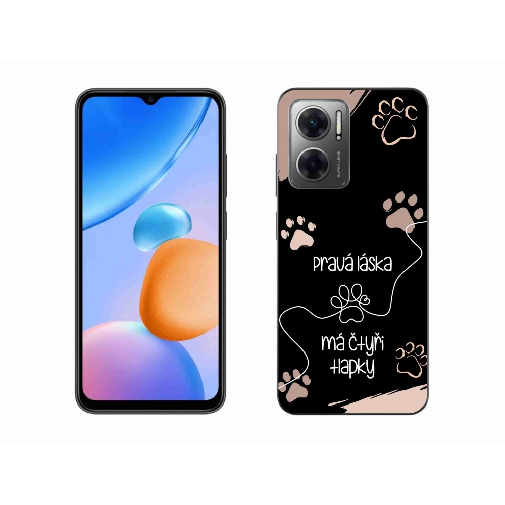Gelový kryt mmCase na Xiaomi Redmi 10 5G - psí motiv 1 černé pozadí