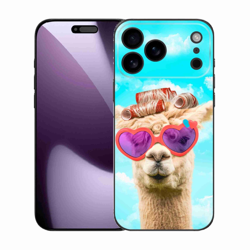 Gelový kryt mmCase na iPhone 17 Pro Max - lama s brýlemi