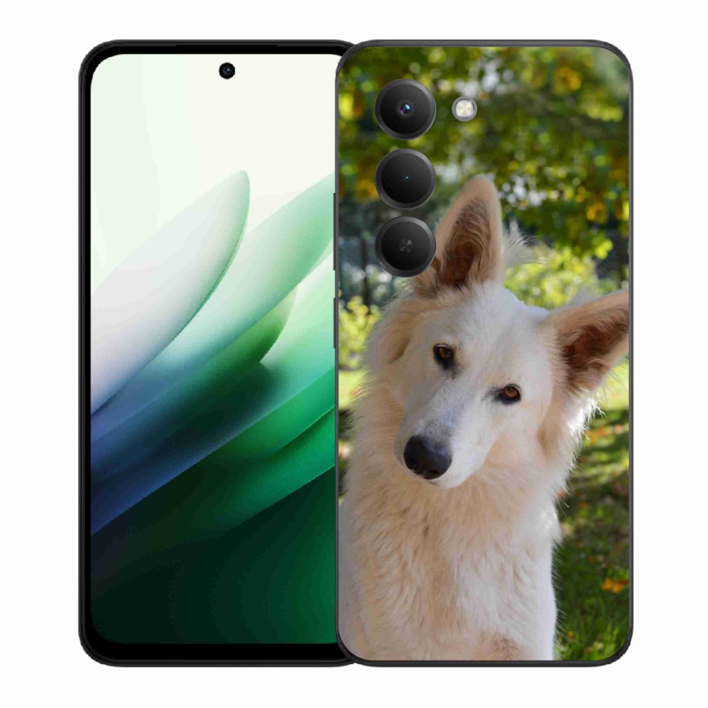 Gelový kryt mmCase na Xiaomi Redmi 15 5G (169mm) - bílý švýcarský ovčák 1