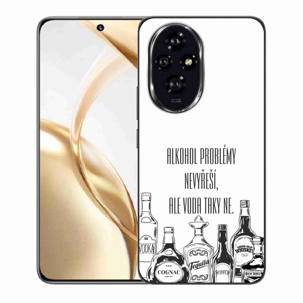 Gelový kryt mmCase na Honor 200 5G - vtipný text bílé pozadí