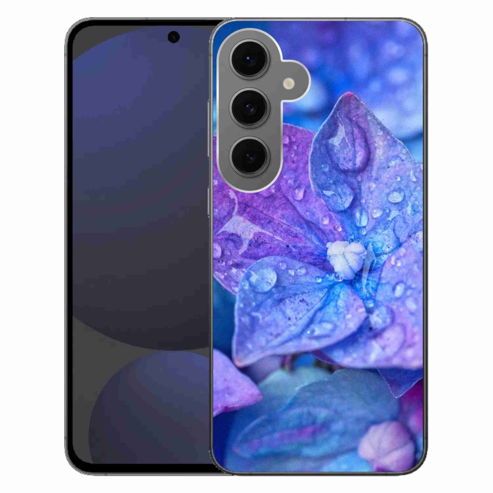 Gelový kryt mmCase na Samsung Galaxy S24 FE - fialový květ