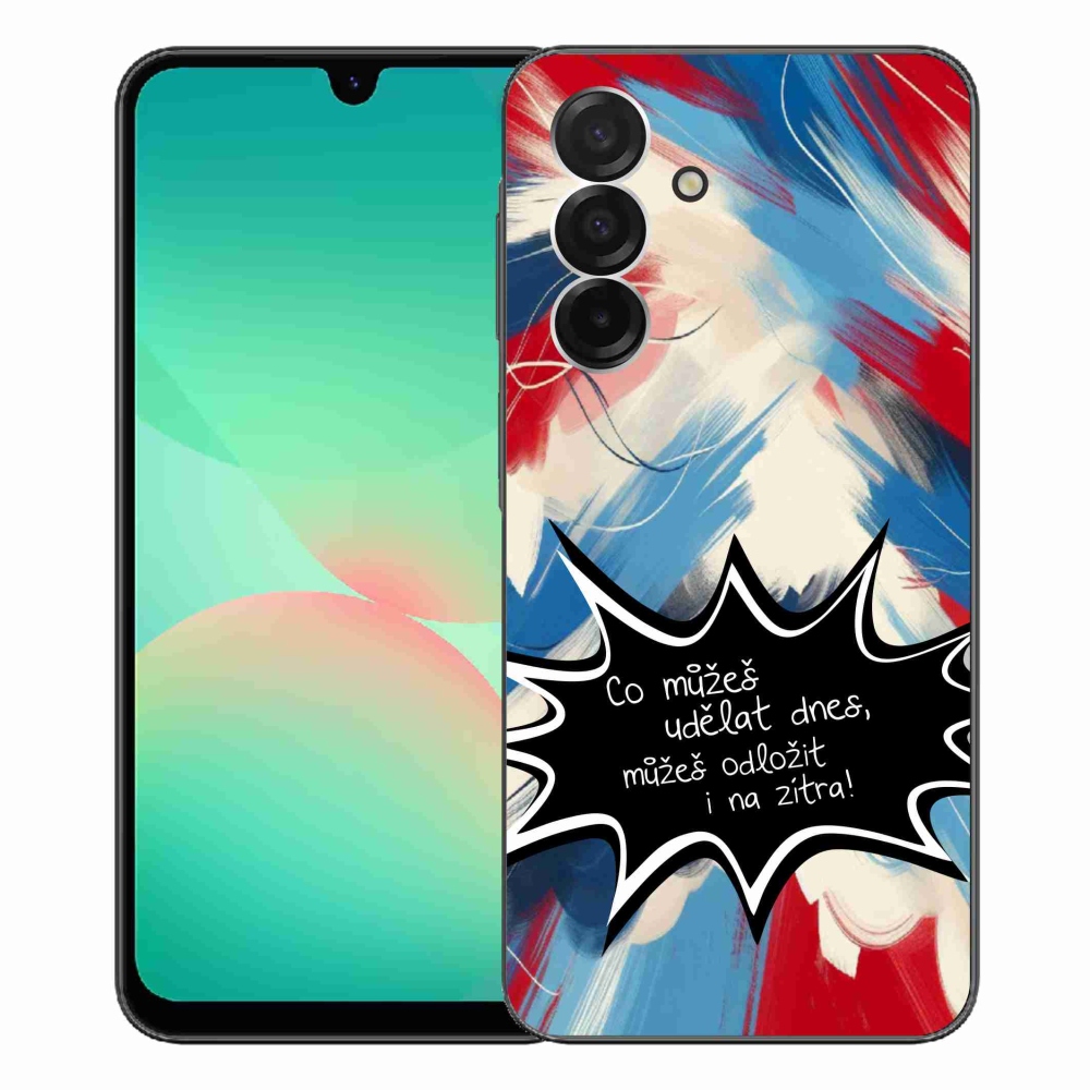 Gelový kryt mmCase na Samsung Galaxy A26 5G - vtipný text 9 černé pozadí