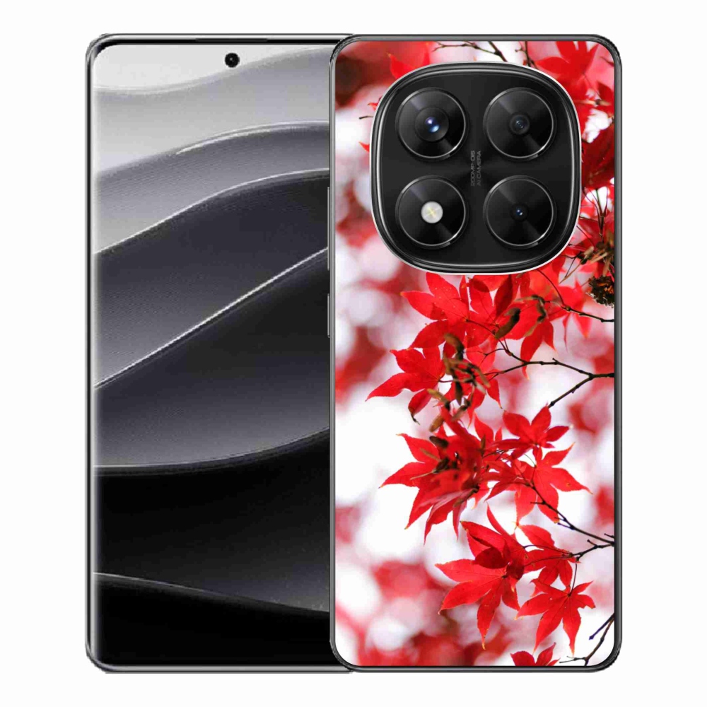 Gelový kryt mmCase na Xiaomi Redmi Note 14 Pro 5G/Poco X7 5G - červené listy