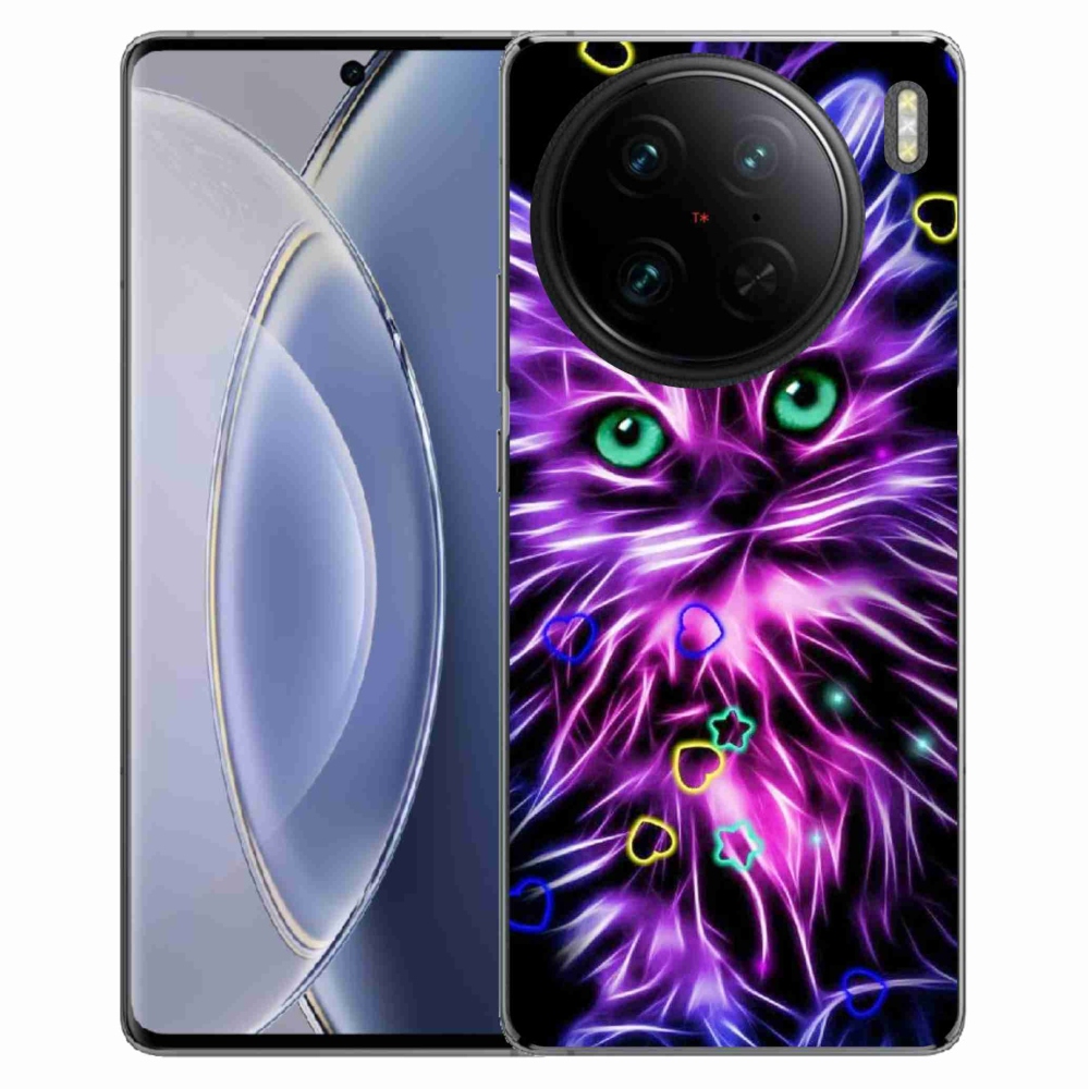 Gelový kryt mmCase na Vivo X90 Pro - abstraktní kočka
