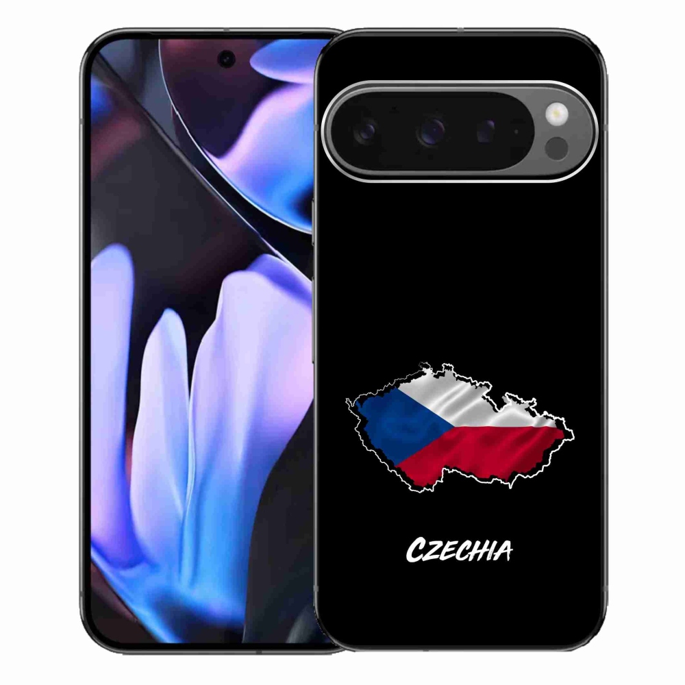 Gelový kryt mmCase na Google Pixel 9 Pro XL - Czechia černé pozadí