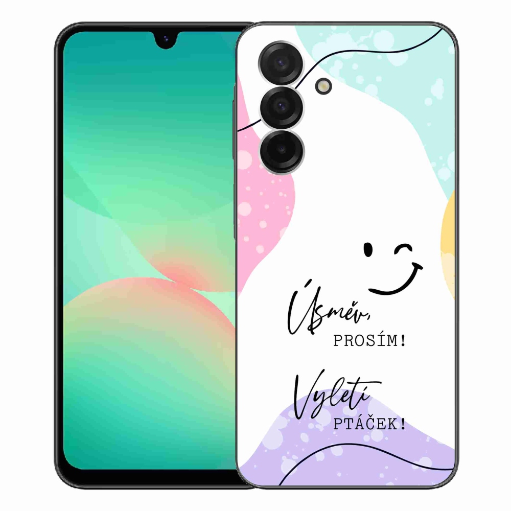 Gelový kryt mmCase na Samsung Galaxy A26 5G - vtipný text 4 bílé pozadí