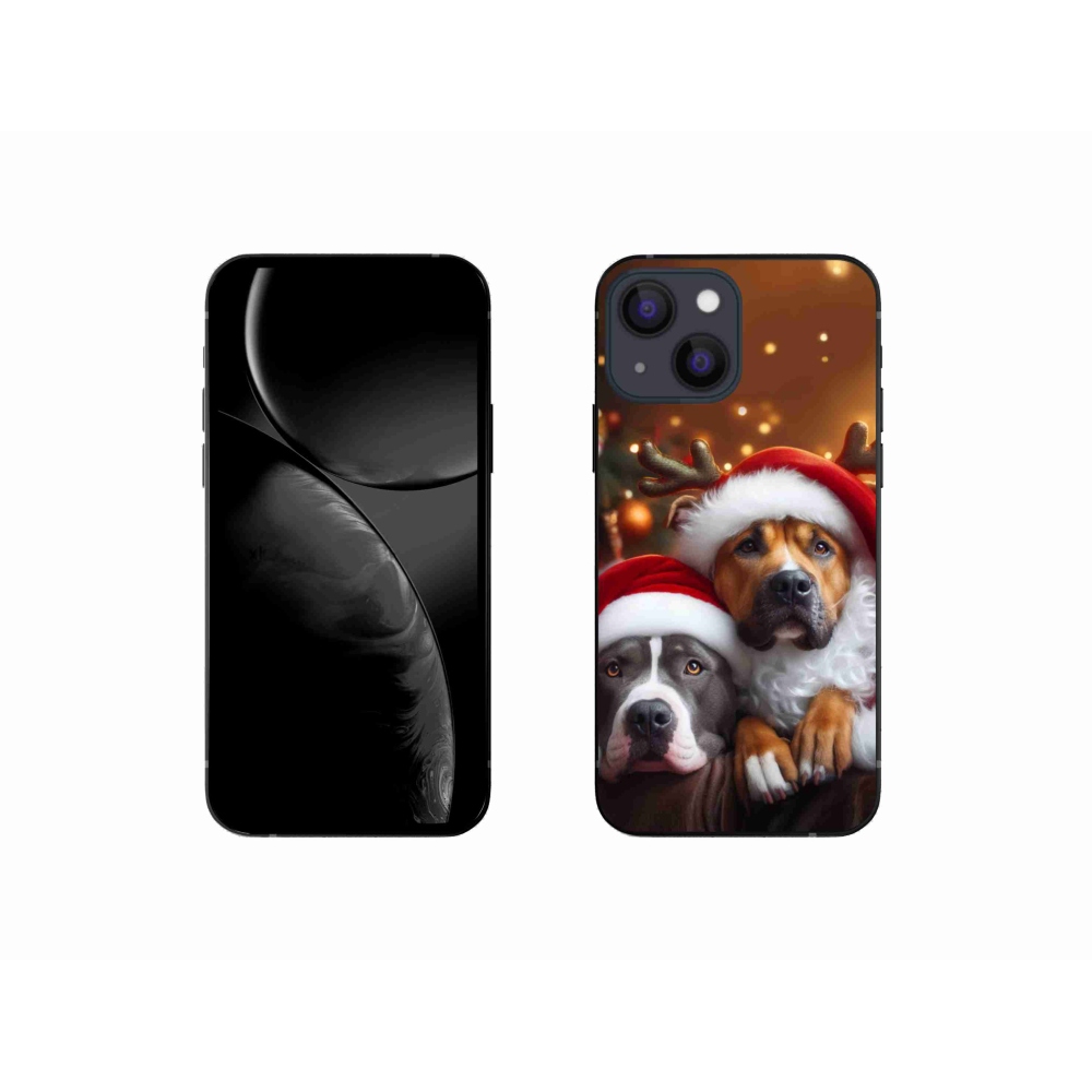 Gelový kryt mmCase na iPhone 13 mini 5.4 - vánoční psi