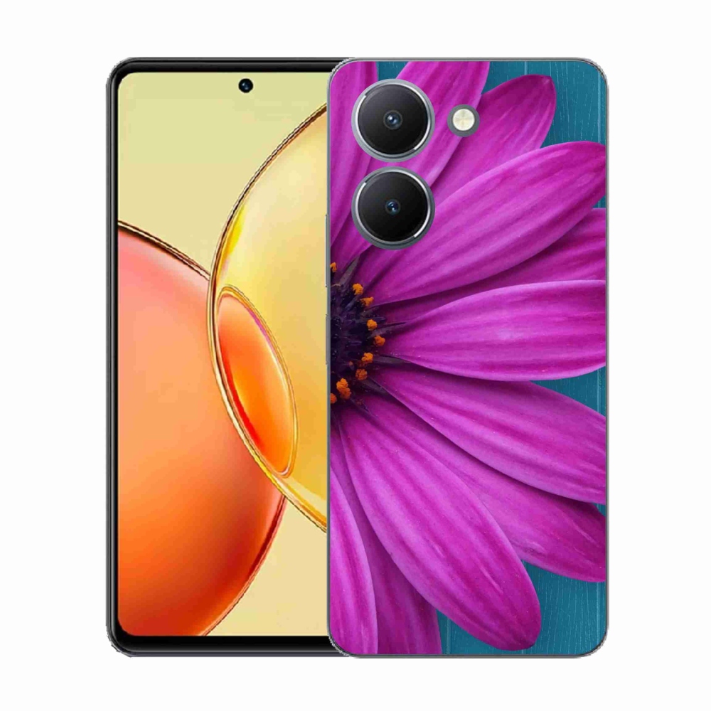 Gelový kryt mmCase na Vivo Y36 - fialová kopretina