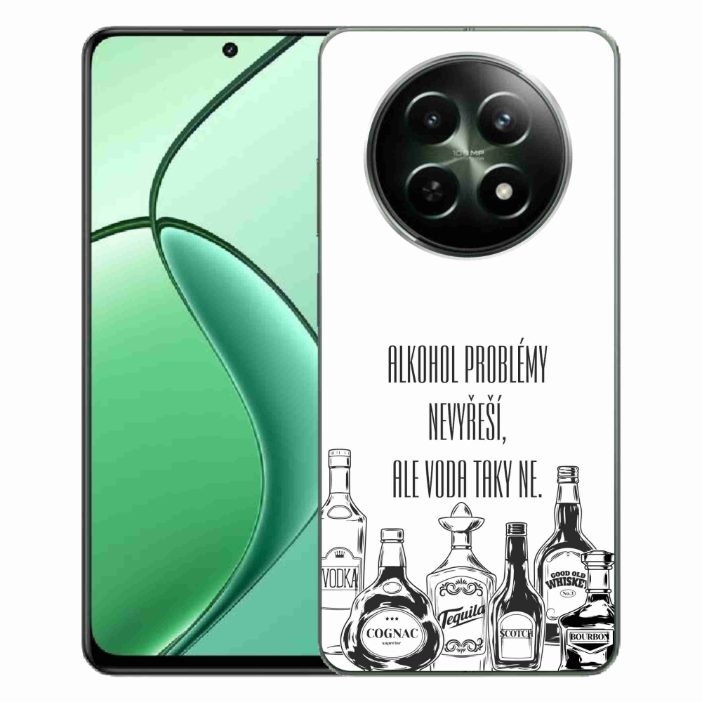Gelový kryt mmCase na Realme 12 5G/12x 5G - vtipný text bílé pozadí