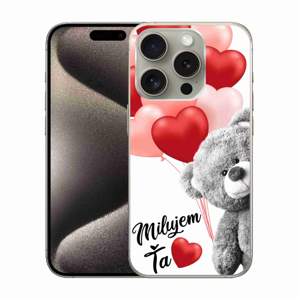 Gelový obal mmCase na iPhone 15 Pro - milujem Ťa sk
