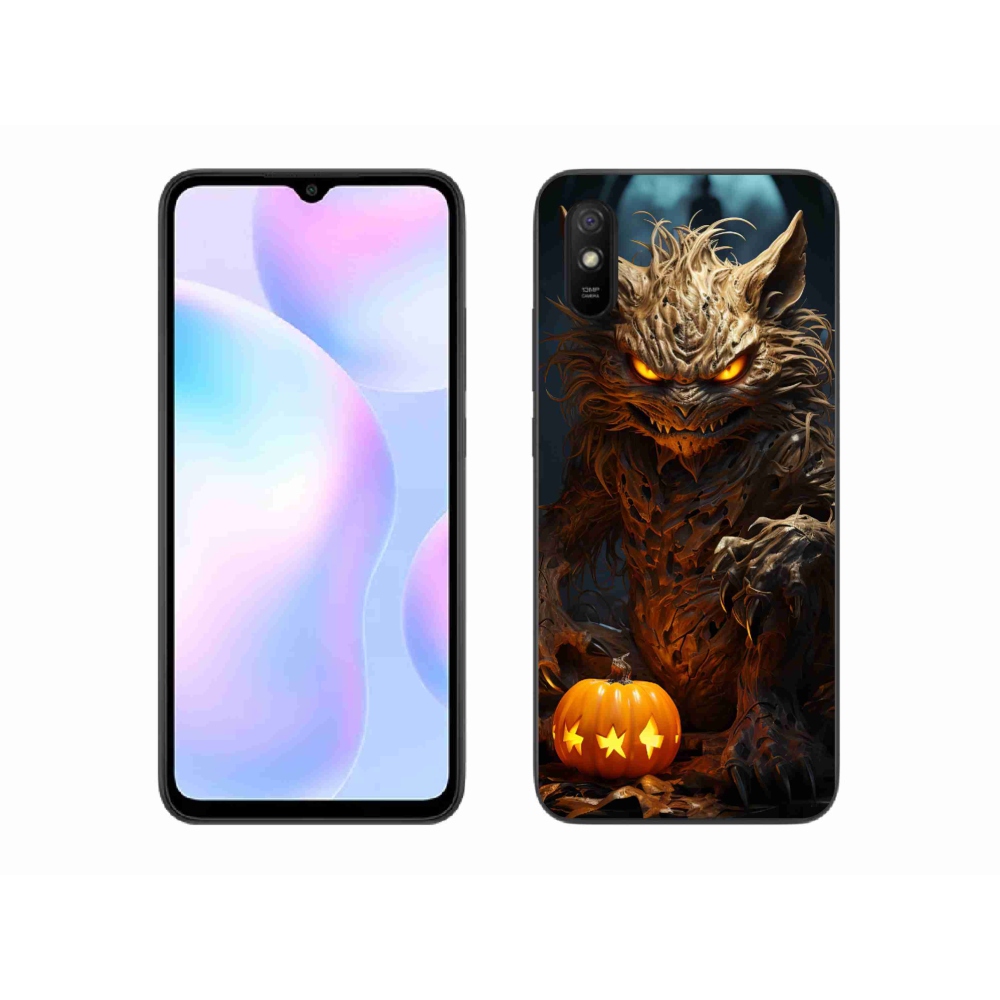 Gelový kryt mmCase na Xiaomi Redmi 9AT - halloweenská příšera