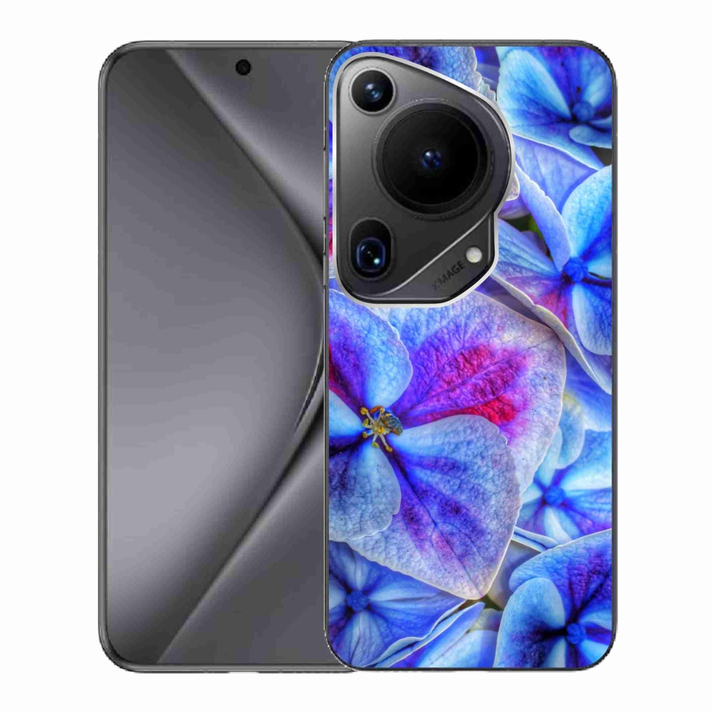 Gelový kryt mmCase na Huawei Pura 70 Ultra - modré květy 1