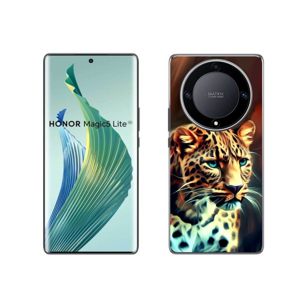 Gelový kryt mmCase na Honor Magic 5 Lite 5G - leopard