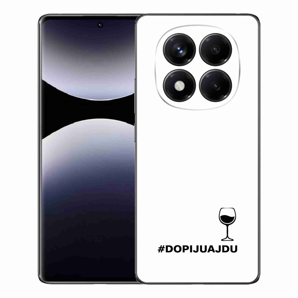 Gelový kryt mmCase na Xiaomi Redmi Note 14 Pro - vinný motiv bílé pozadí