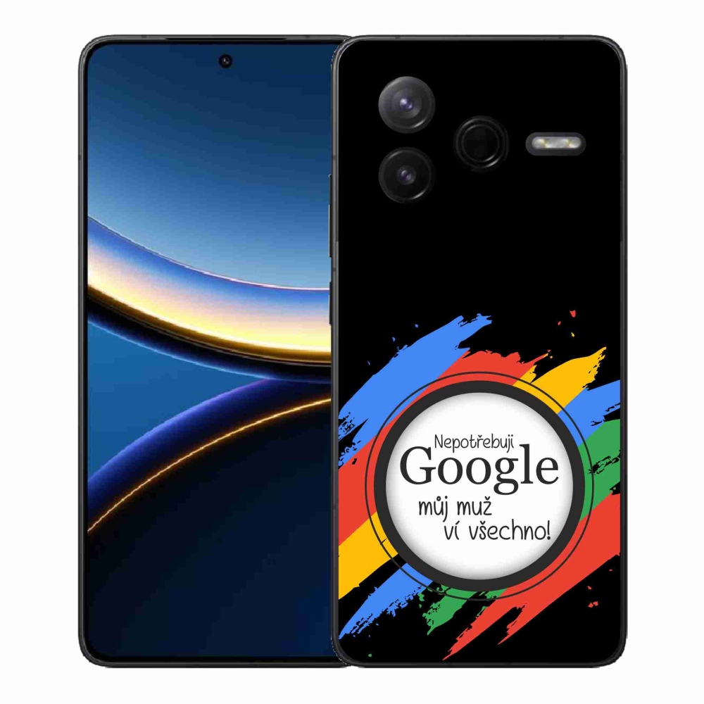 Gelový kryt mmCase na Xiaomi Poco F7 Pro - muž ví všechno černé pozadí