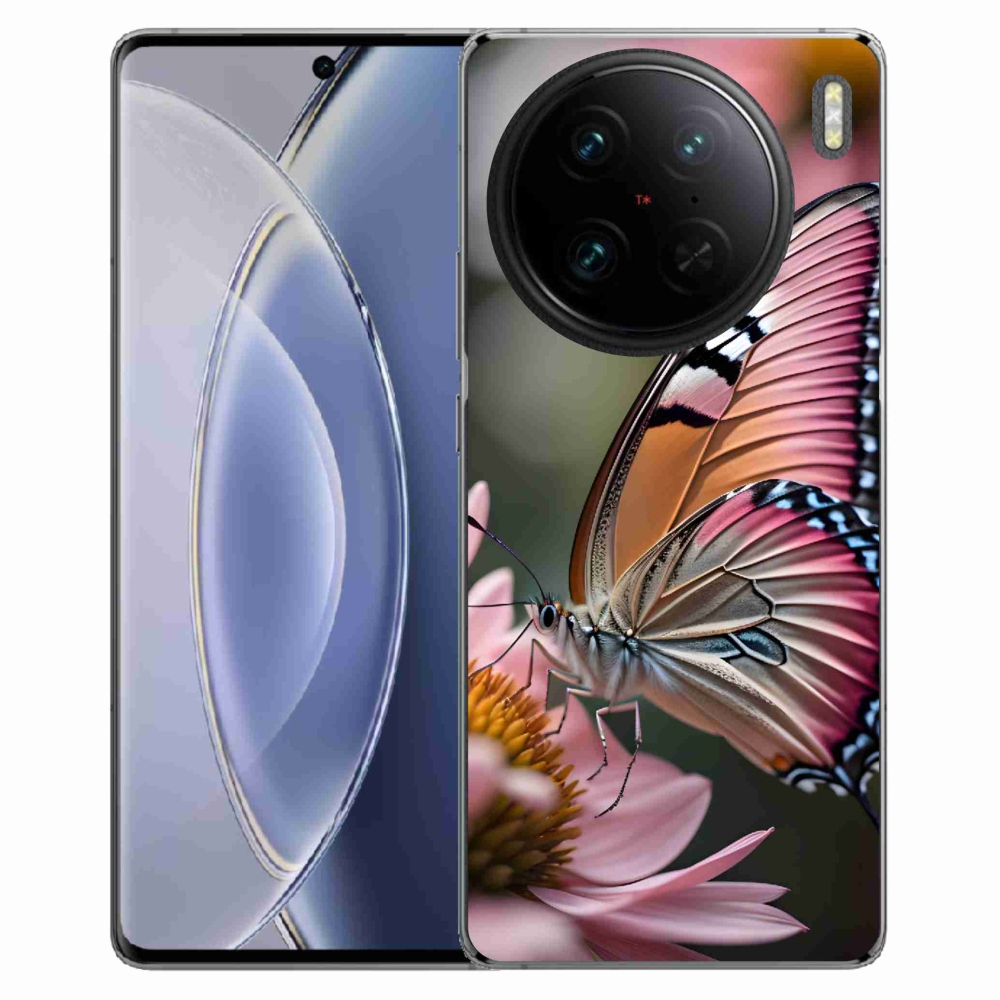 Gelový kryt mmCase na Vivo X90 Pro - barevný motýl