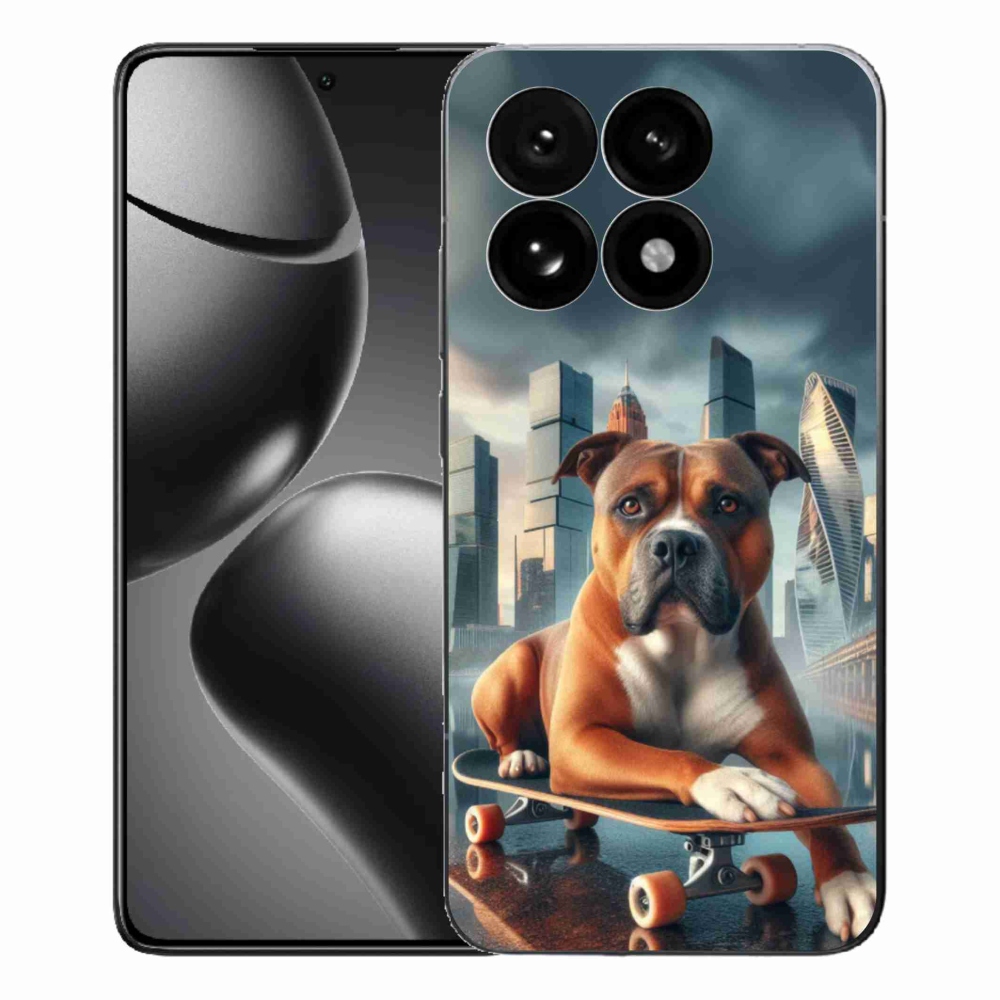 Gelový kryt mmCase na Xiaomi 15T - pes na skateboardu