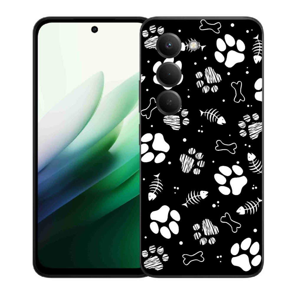 Gelový kryt mmCase na Xiaomi Redmi 15 5G (169mm) - psí tlapky