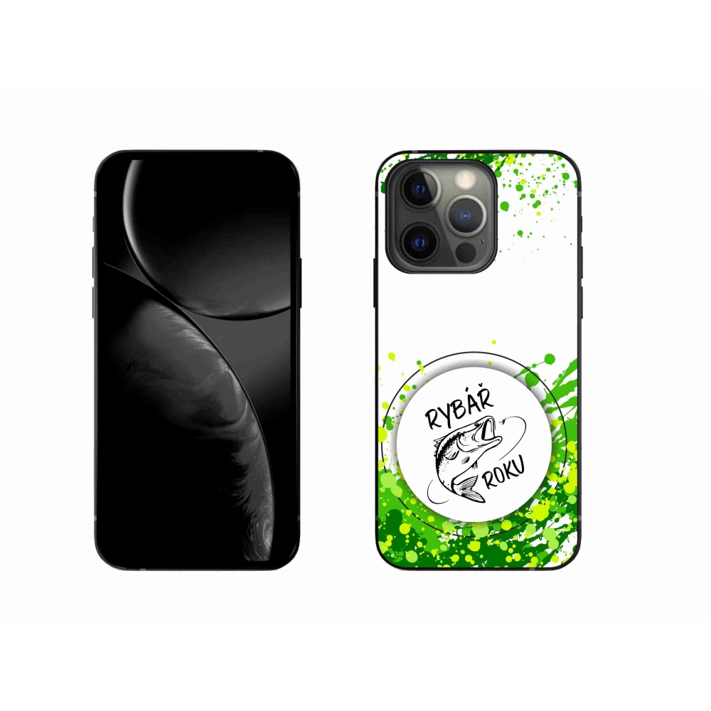Gelový kryt mmCase na iPhone 13 Pro 6.1 - rybář roku bílé pozadí