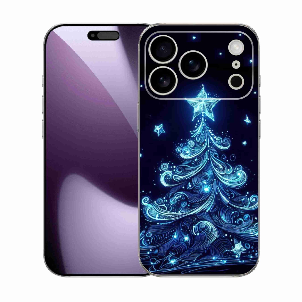 Gelový kryt mmCase na iPhone 17 Pro - neonový vánoční stromek 4